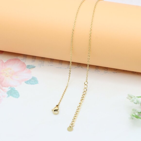 Yellow Gold Heart Pendant Necklace with Adjustable Chain, XPNL0358 - Picture 13 of 13